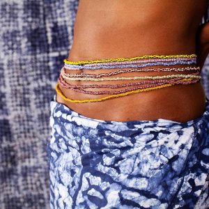 Tour de taille africain à petites perles striées