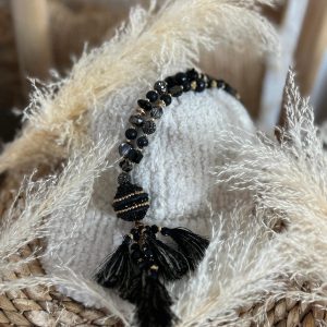 Sautoir Xelles noir/doré