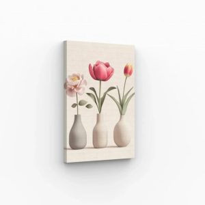 Fleurs et vases – Tableau déco