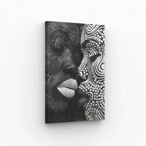 Tableau visage monochrome